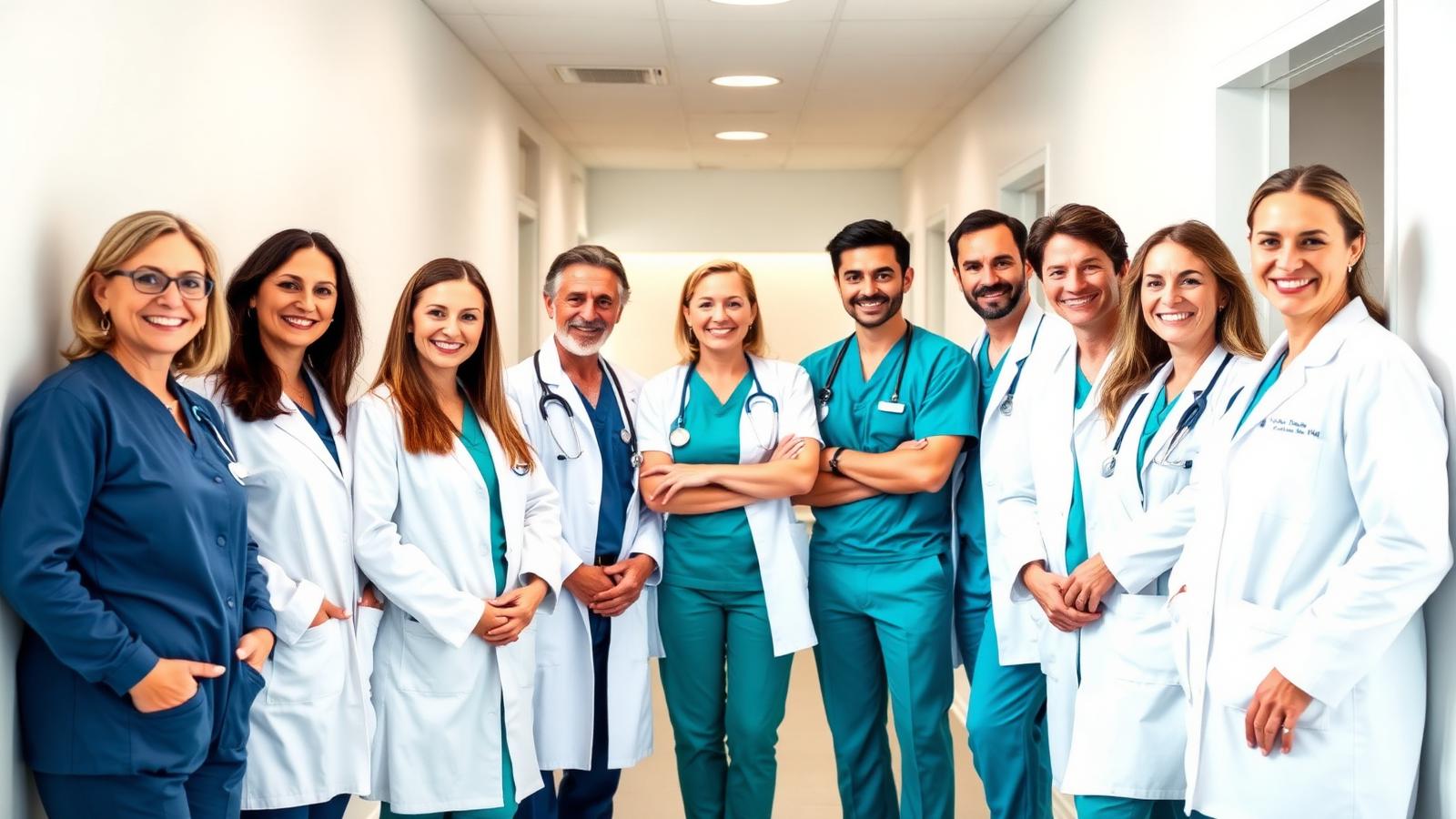 Il team medico e infermieristico del centro Team Salute